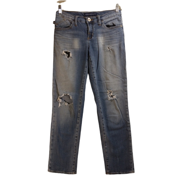 Rock & Republic indee jeans womens size 2 blue distressed denim stretch - Picture 1 of 10